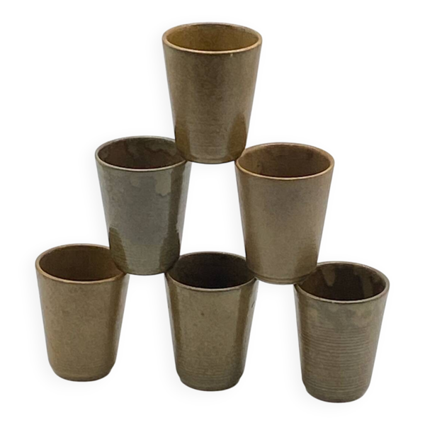 Verres /gobelets céramique / grès / Digoin / vintage