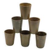 Verres / ceramic goblets / stoneware / Digoin / vintage