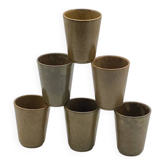 Verres / ceramic goblets / stoneware / Digoin / vintage