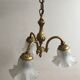 Ancient bronze chandelier 3 branches