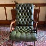 Vintage leather chesterfield armchair