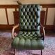 Fauteuil chesterfield en cuir vintage