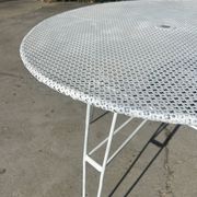 Garden table attributed to Mathieu Mategot from the 1950s.