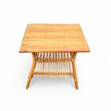 Audoux Minnet style 60's rattan bedside table