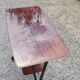 Rolling service of the 60s mahogany varnished and metal