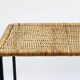 Long side table by Carl Aubock, flower bench, rattan, wicker, Austria, 1950s
