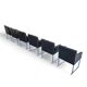 6 chaises Solo d'Antonio Citterio pour B&B Italia / Cuir noir