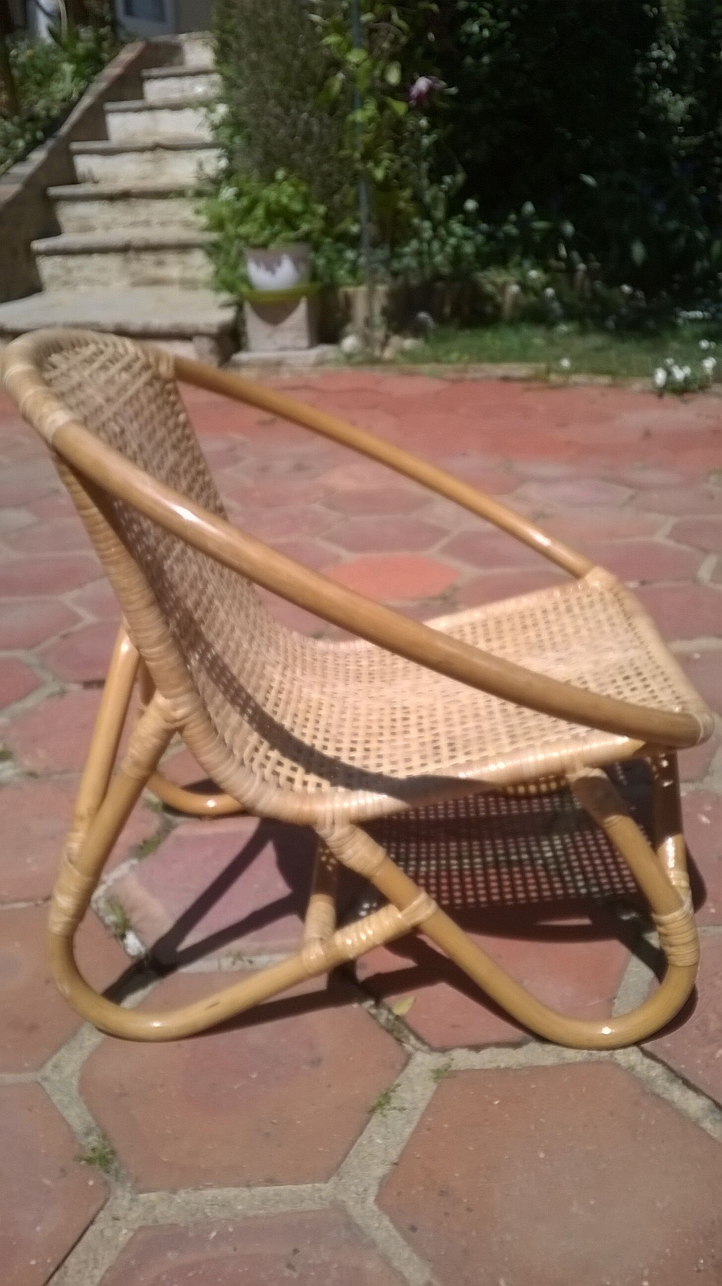 Bamboo Rattan child Chair