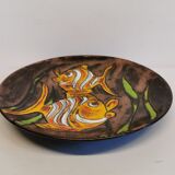 Ceramic dish/wall decoration, danish from the 60s, stamped on the back. with motif of two fish
