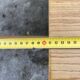 Vintage 80s extendable oak veneer rattan table