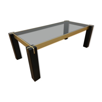 Black and gold 70s Italian coffee table