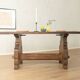 Striking brutalist solid wood table, circa 1970