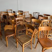 Set of 30 bistro chairs BOIS COURBÉ Vintage 60s mismatched