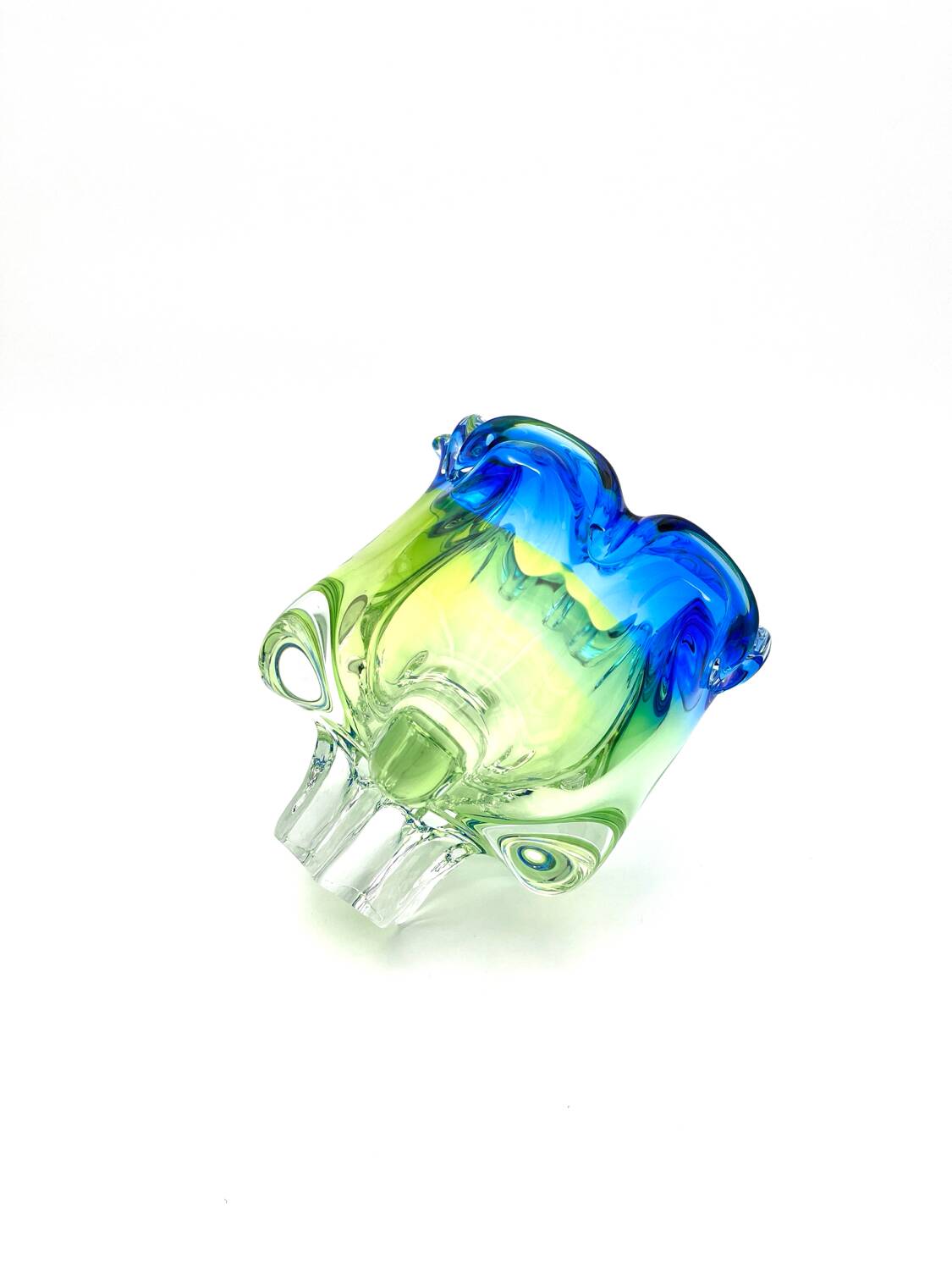 Corolle Vase Massif Hospodka Chřibská Cristal Sommerso Bicolour