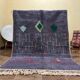 Tapis artisanal marocain laine naturelle 2.5x1.5 m