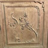 Two-body sideboard in solid oak, Art Nouveau period