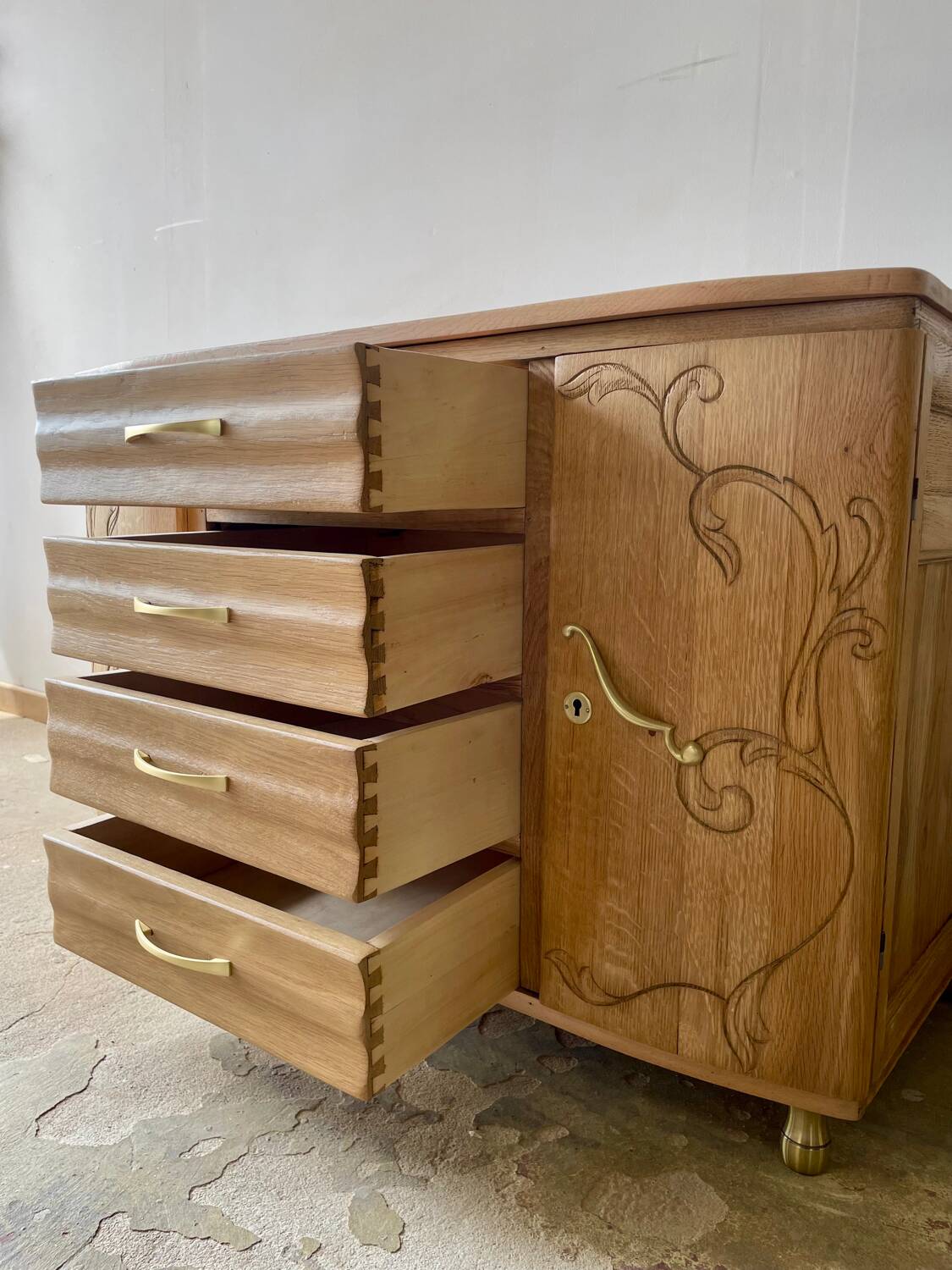 Vintage chest of drawers, 1930s, renovated