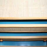 Rotin commodity 3 vintage drawers