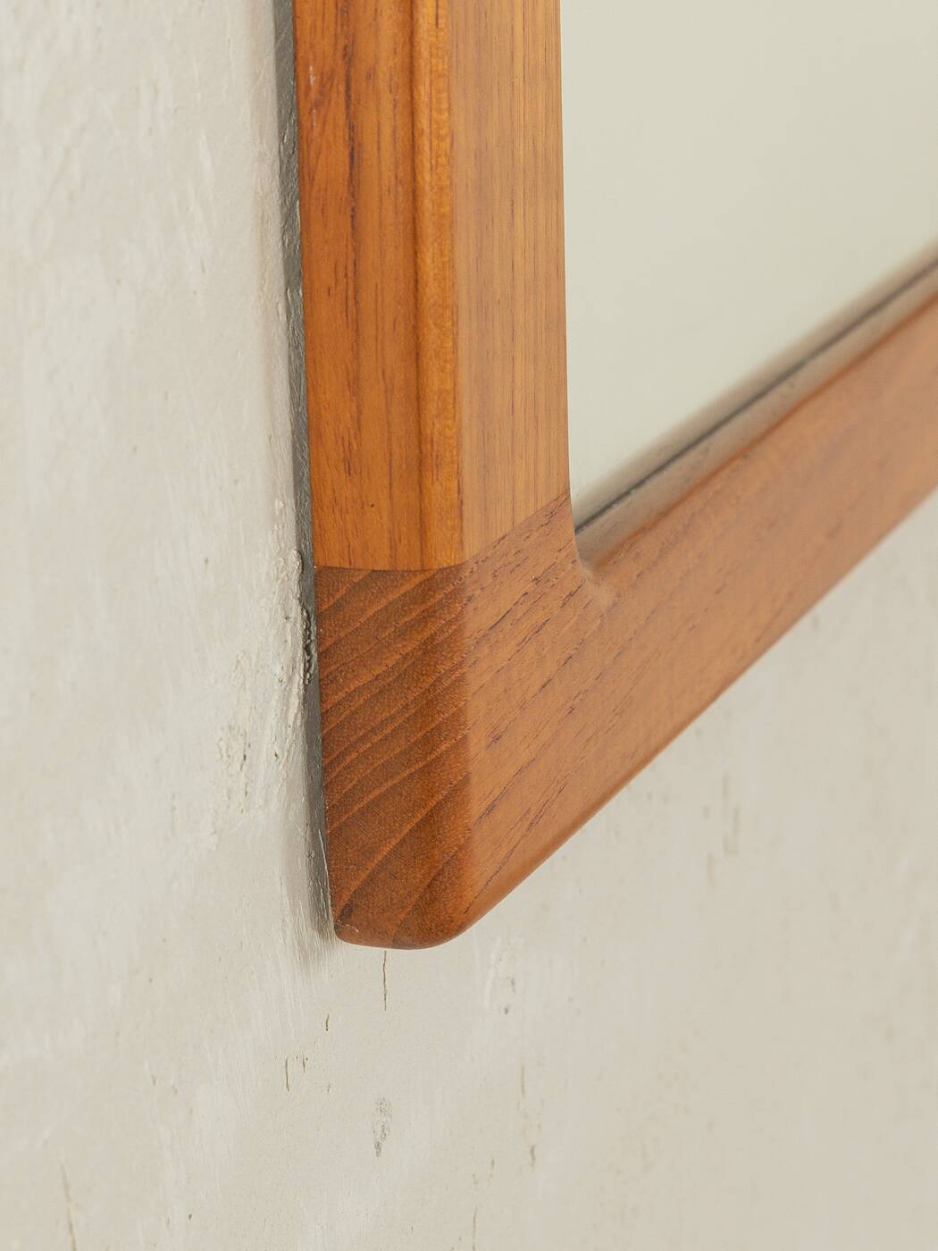 Classic mirror from the 1960s with high-quality solid teak frame
