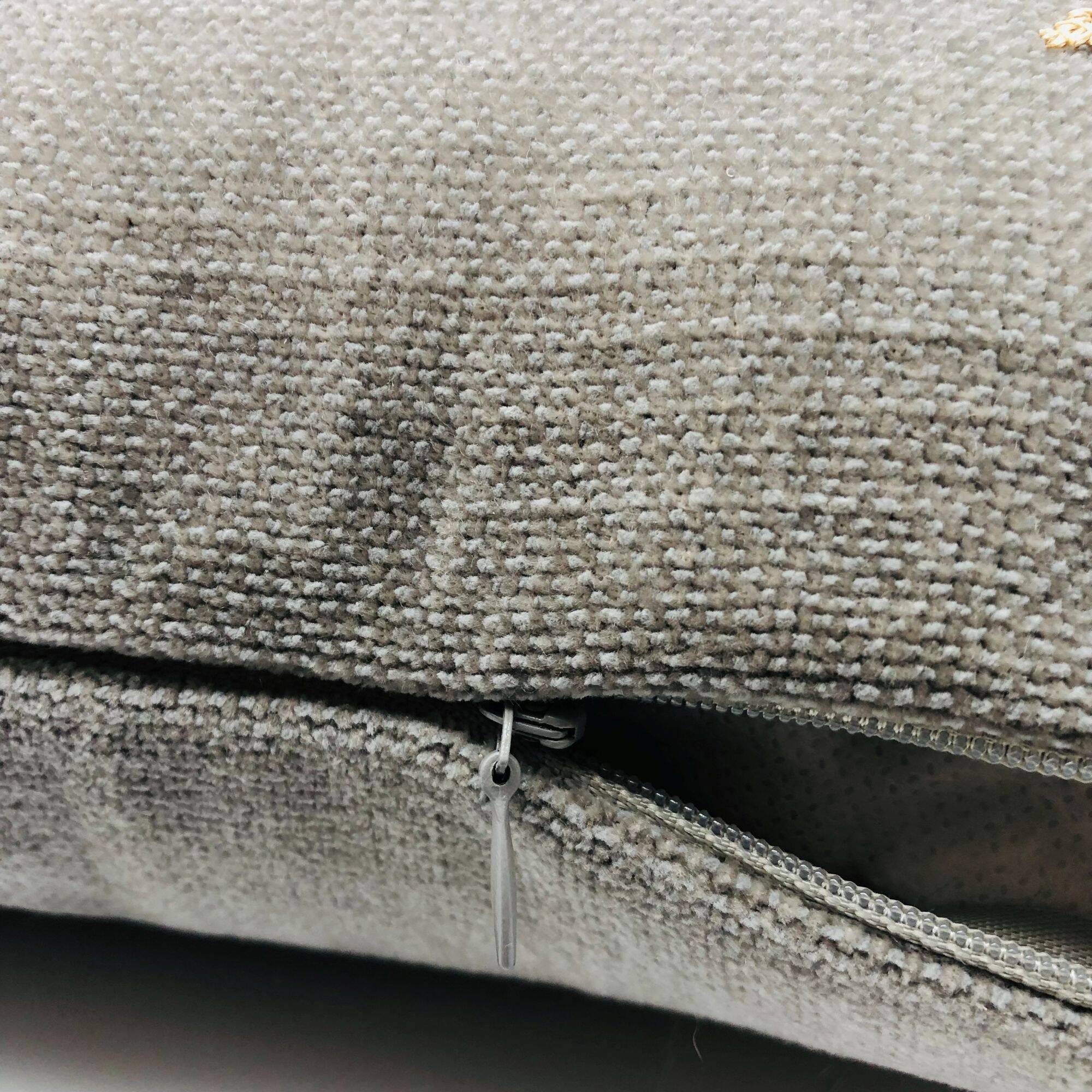 Square cushion, cover and insert. Grey, Champagne. Mila model.