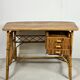 Bureau en rotin vintage 1960
