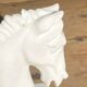 Pair of horse head bookends natural stone