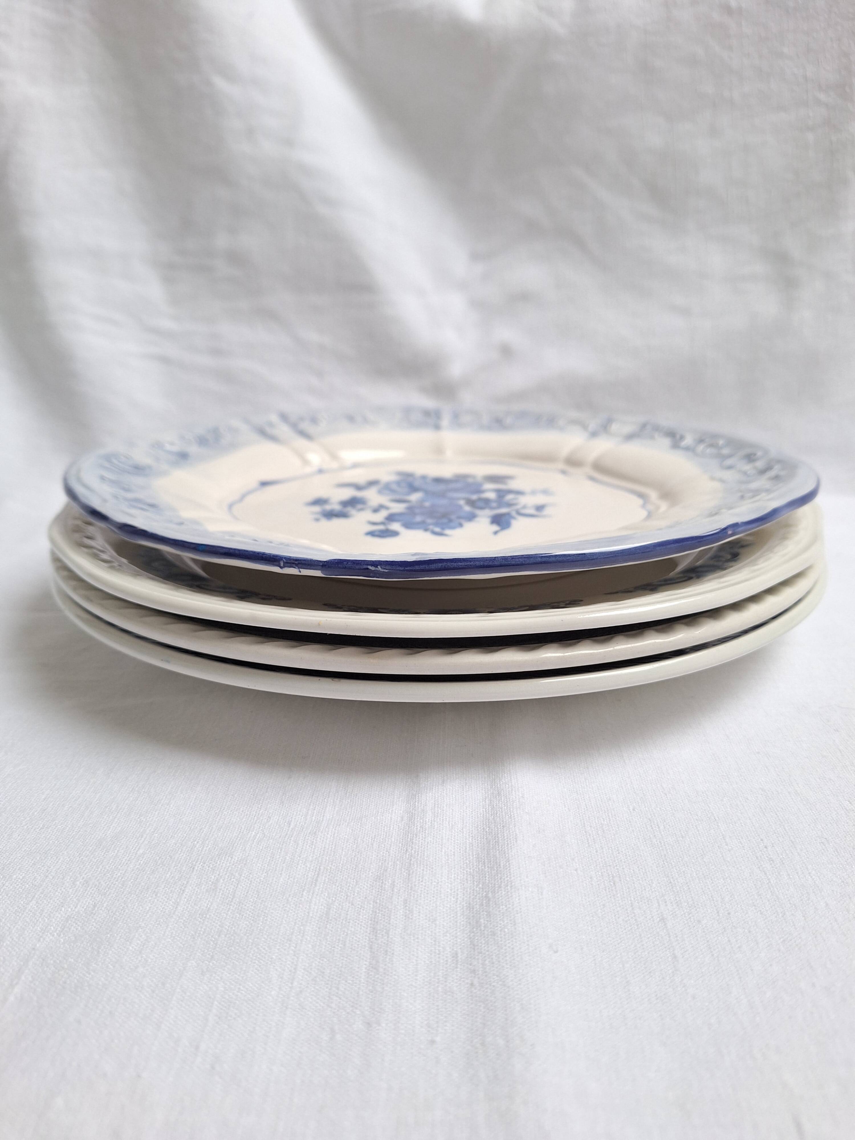 Vintage blue dinner plates
