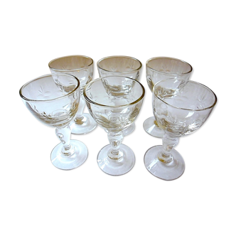 Suite of six shot glass