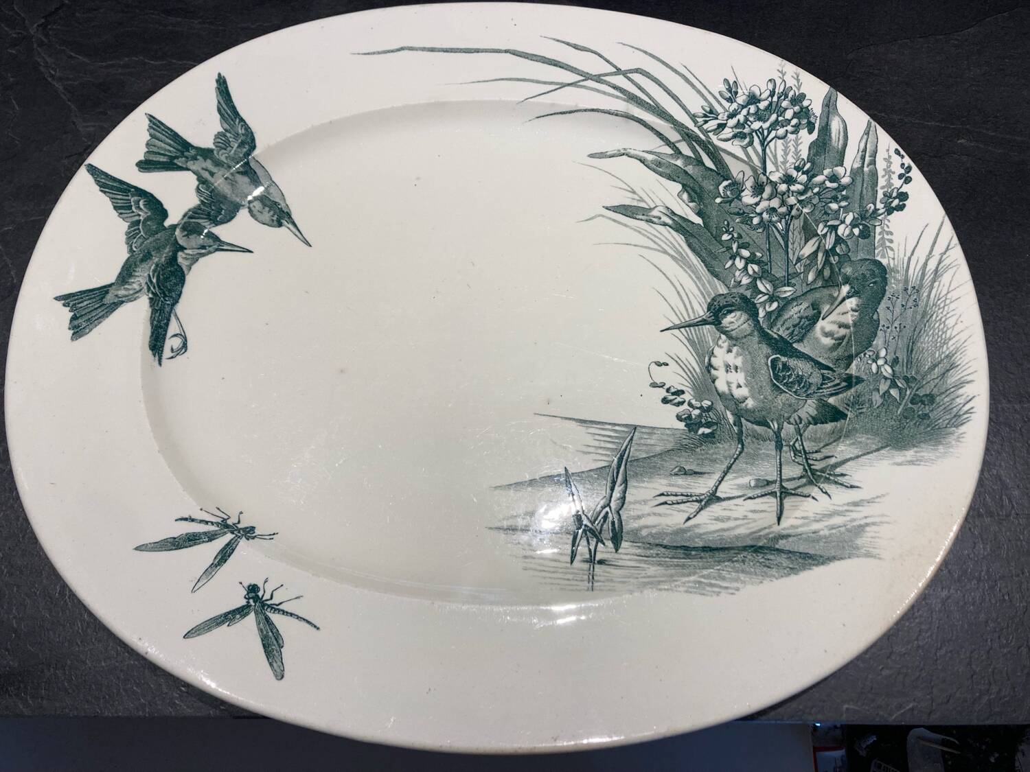 Jules Vieillard Bordeaux large ironstone dish