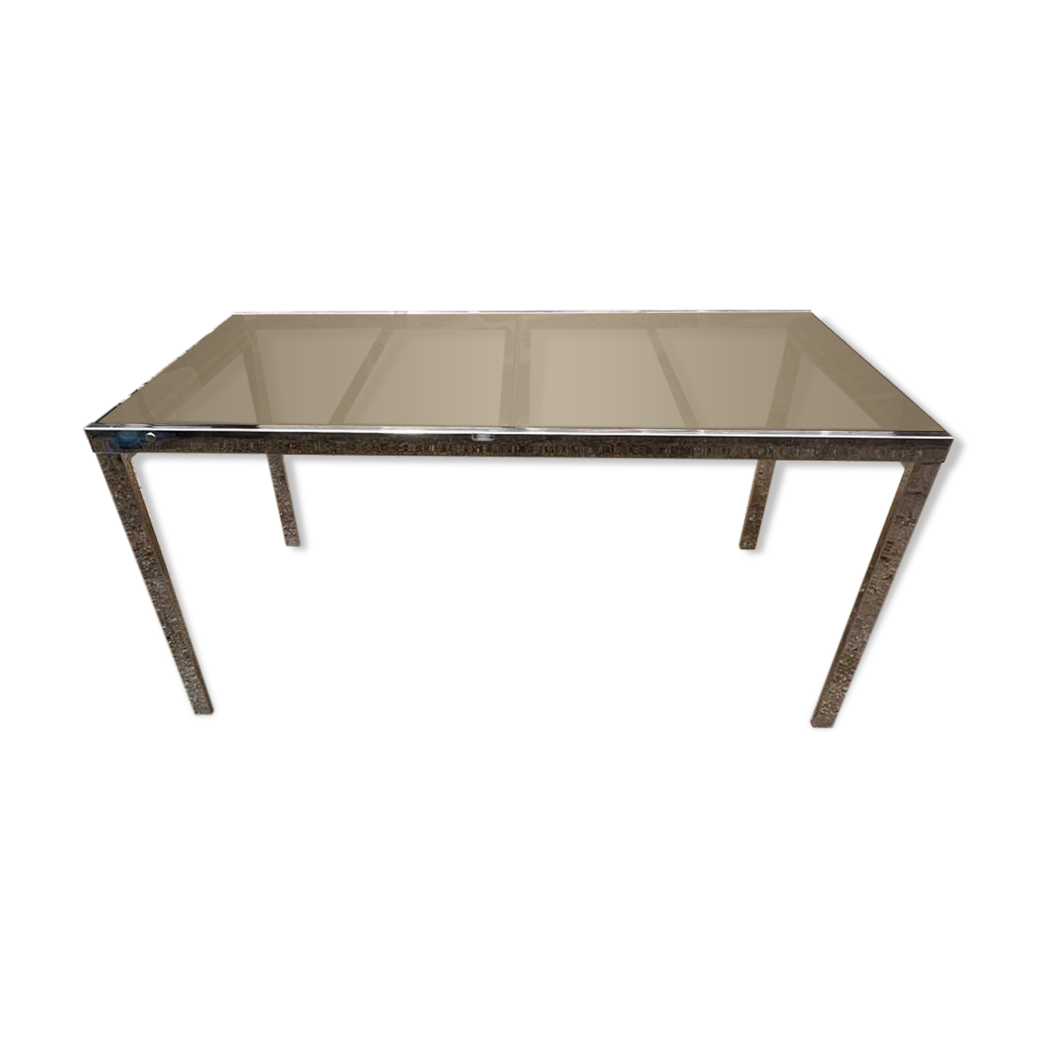 Smoked glass dining table