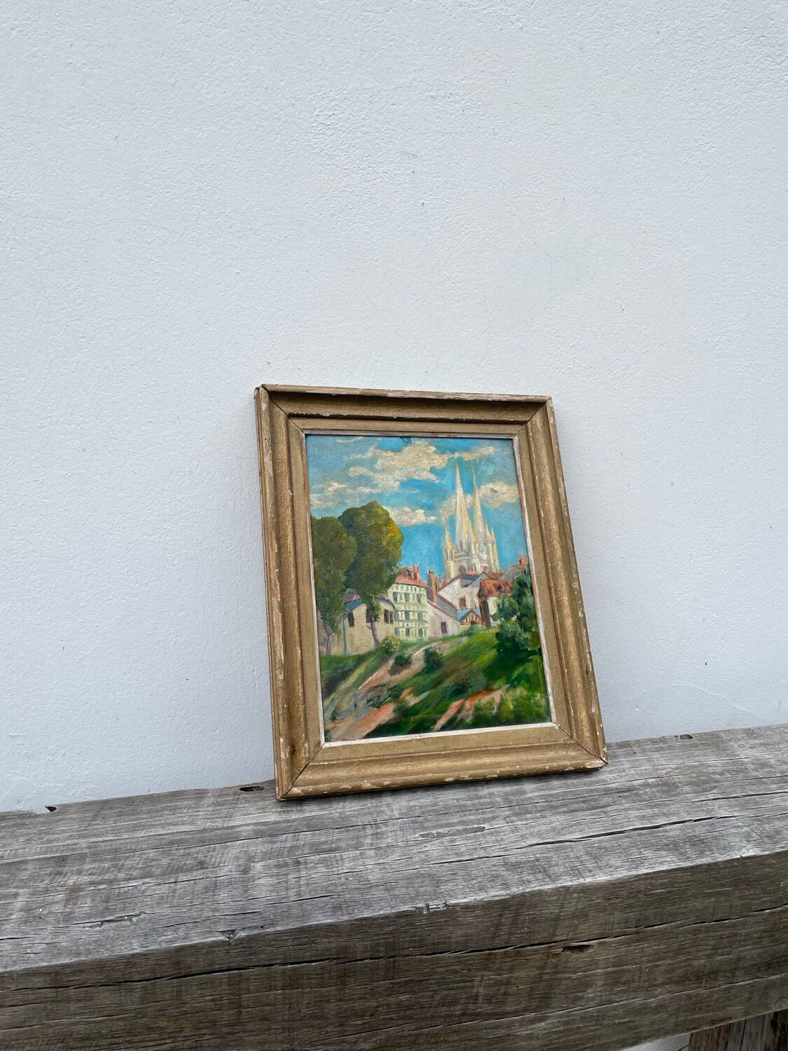 Bayonne Basque oil painting