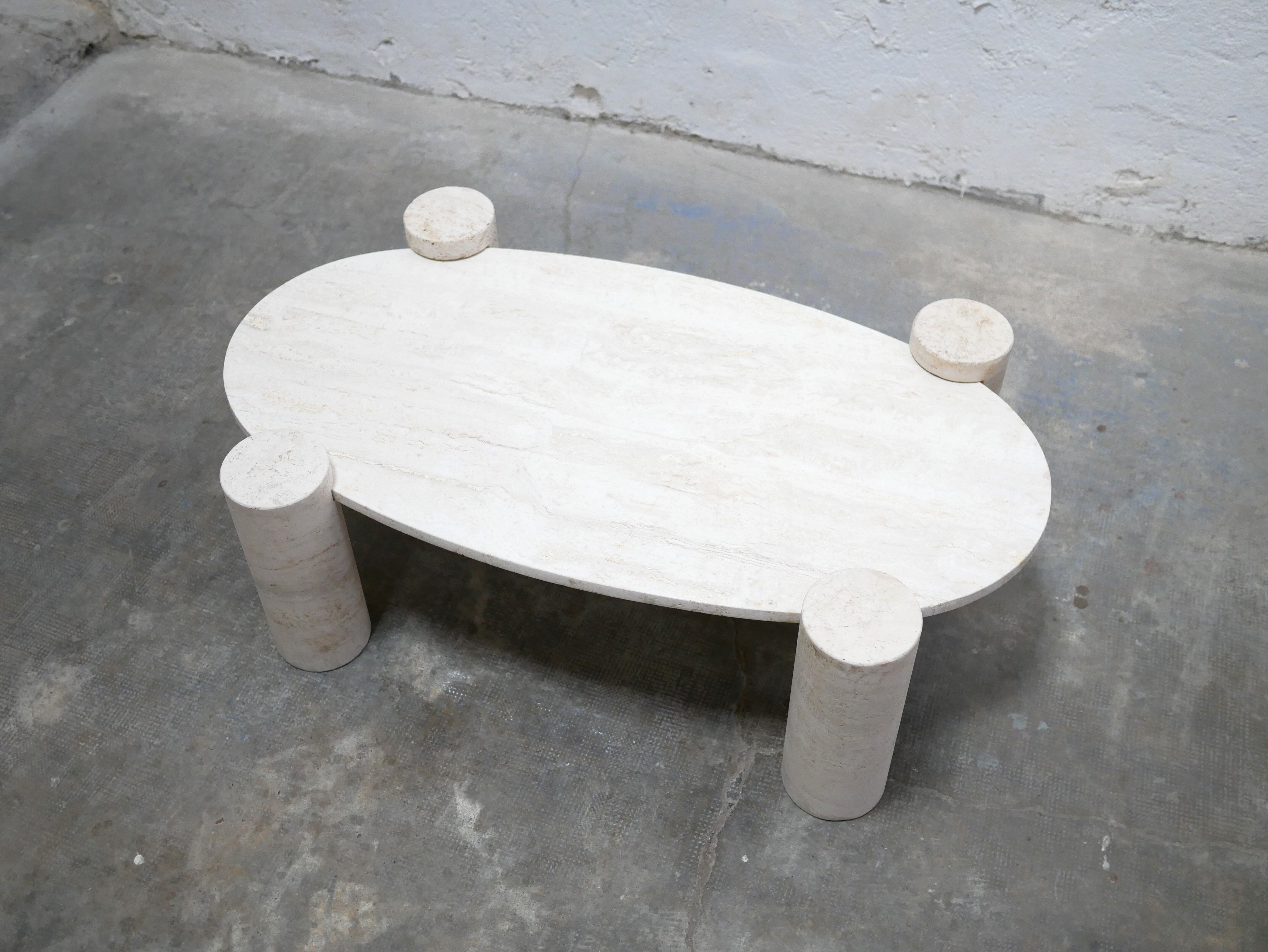 Vintage travertine coffee table
