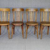 Set of 8 Fischel bentwood Bistrot chairs circa 1930
