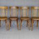 Set of 8 Fischel bentwood Bistrot chairs circa 1930