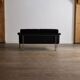 Horst Brüning Model 6912 two seater sofa in black leather for Kill International, Germany 1967
