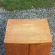 Pair of vintage bedside tables in blond and gilded oak from the 50s