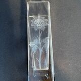 Cristallerie de Vannes le Châtel - Vannes Cristal France - Square vase - Cut crystal