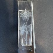 Cristallerie de Vannes le Châtel - Vannes Cristal France - Square vase - Cut crystal