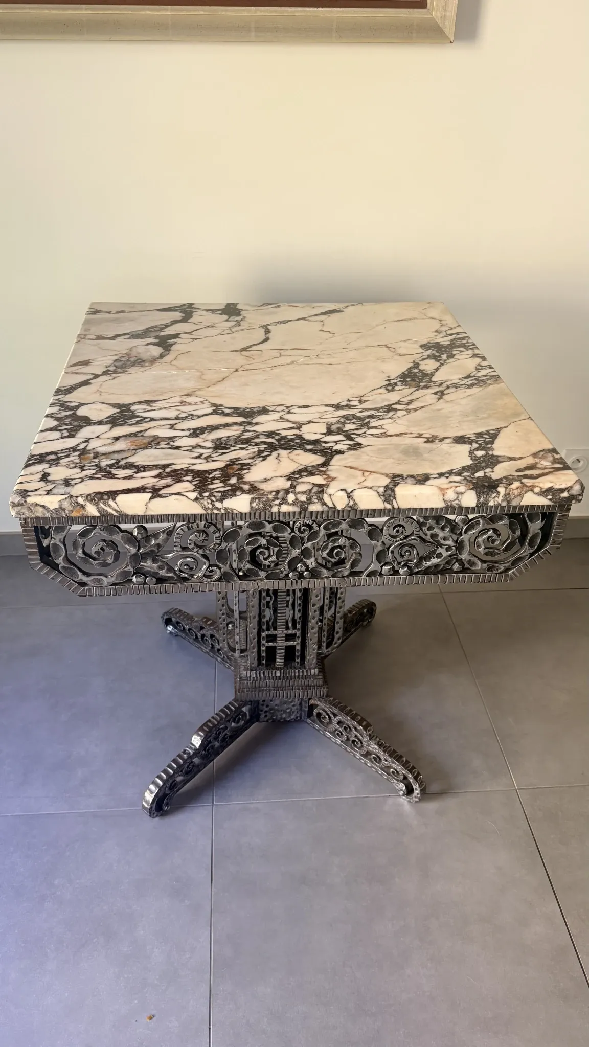 Art Deco table attributed to Edgar Brandt.