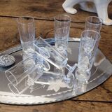 80's champagne flutes