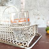 Perforated metal glass basket