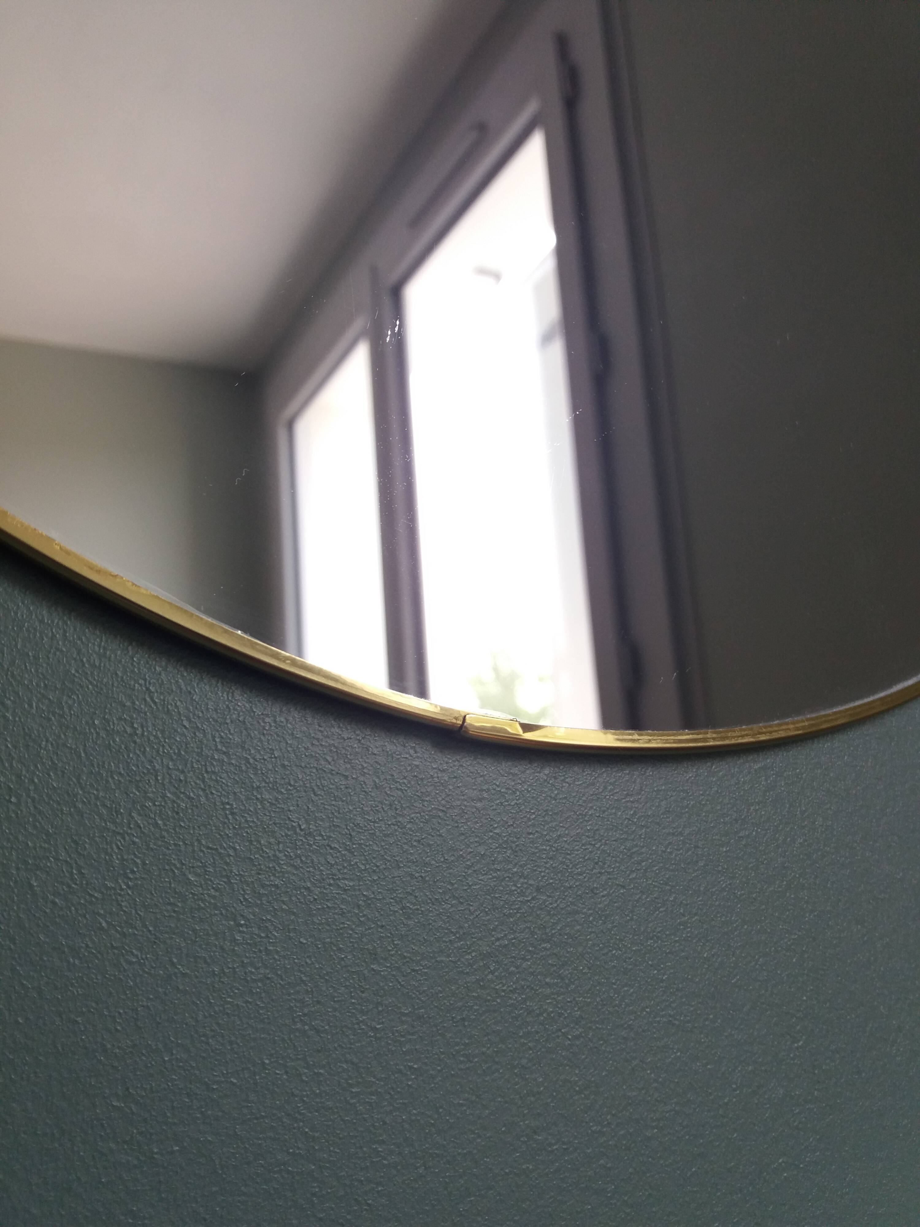 3 miroirs ronds métal doré, diametre 35, 30 et 20 cm