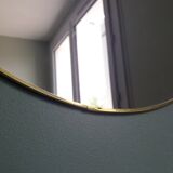 3 miroirs ronds métal doré, diametre 35, 30 et 20 cm