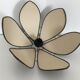 Lotus flower suspension in black fabric 70 's