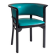 Black armchair with turquoise leather by Marcel Kammerer for Thonet