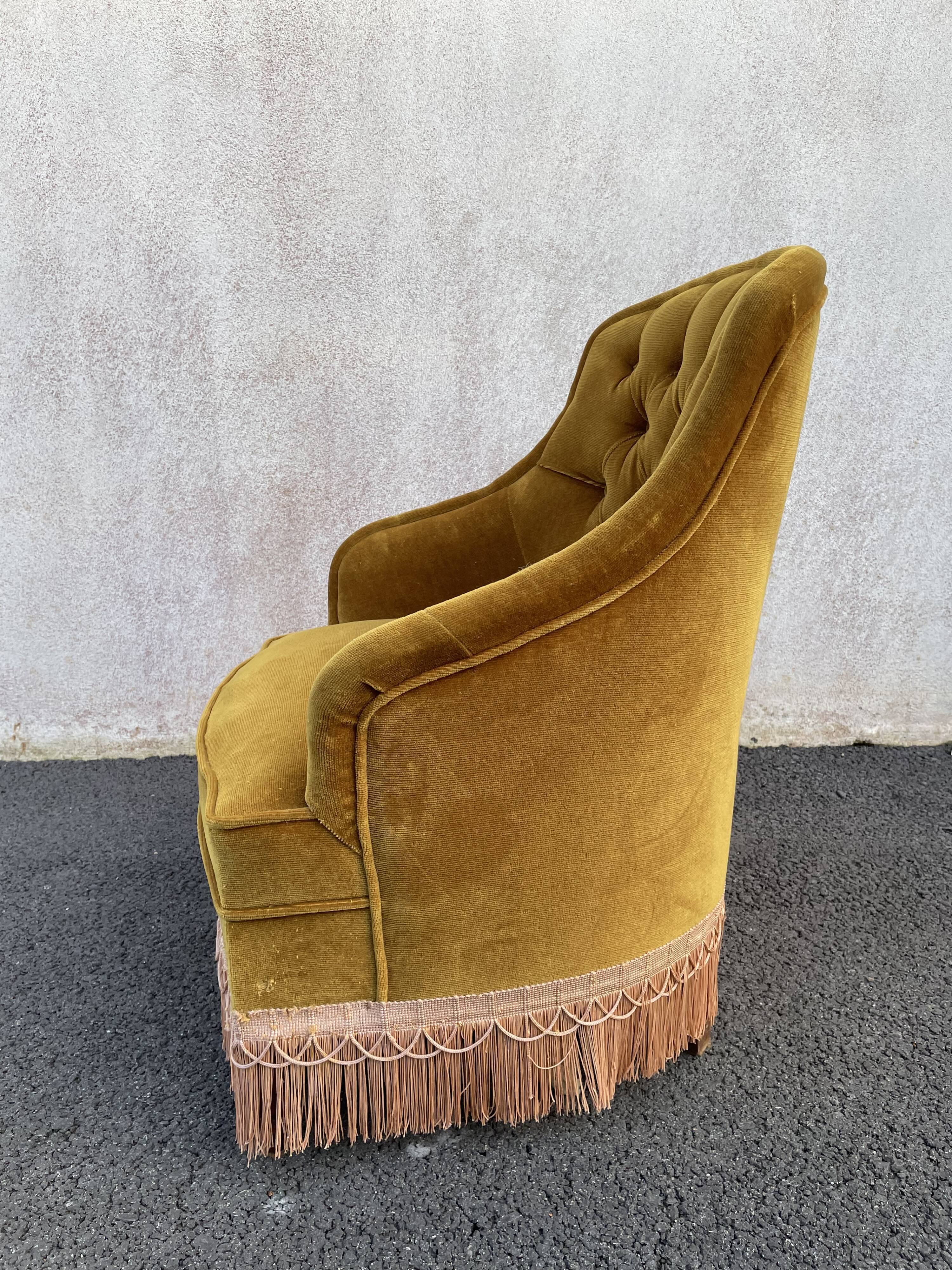 Padded golden yellow velvet toad