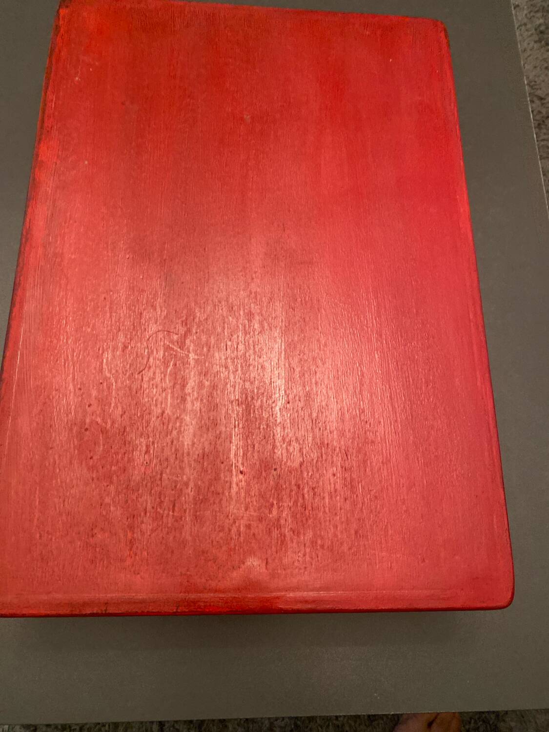 Red wood tray
