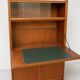 Vintage teak secretary with sliding display cabinet, 1960s.