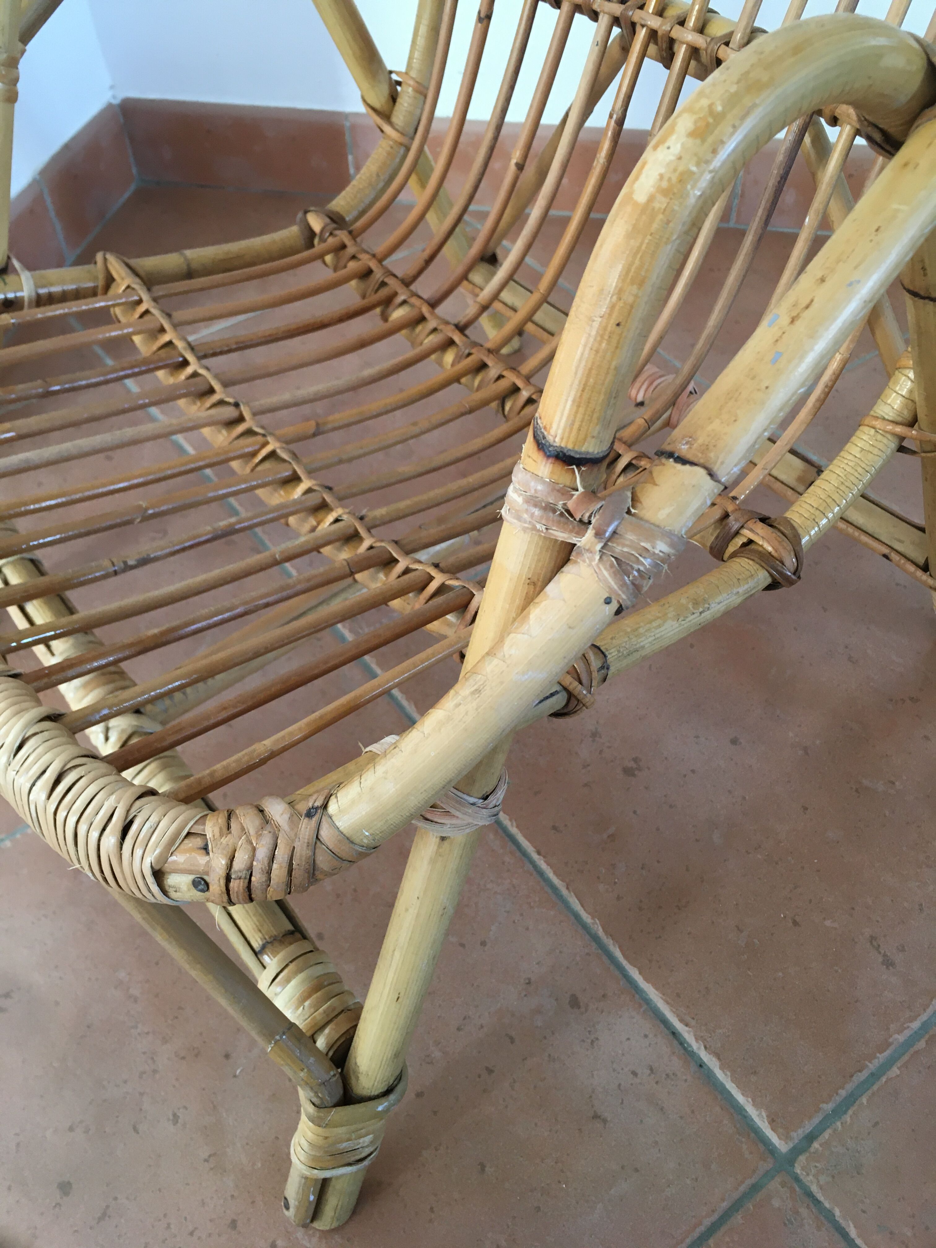 Fauteuil en rotin enfant