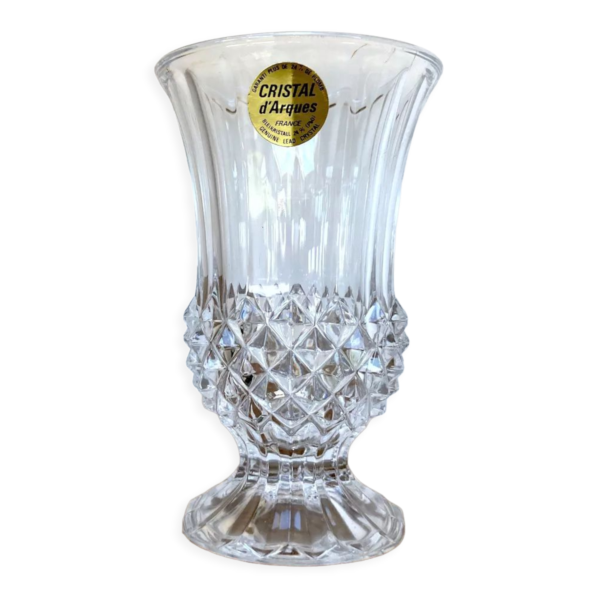 Tulip vase in Arques crystal